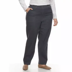 Plus Size Croft & Barrow® Pull-On Tapered-Leg Jeans