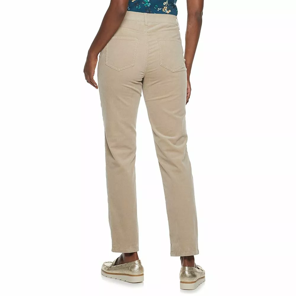 Women's Croft & Barrow® Straight-Leg Corduroy Pants - Image 2