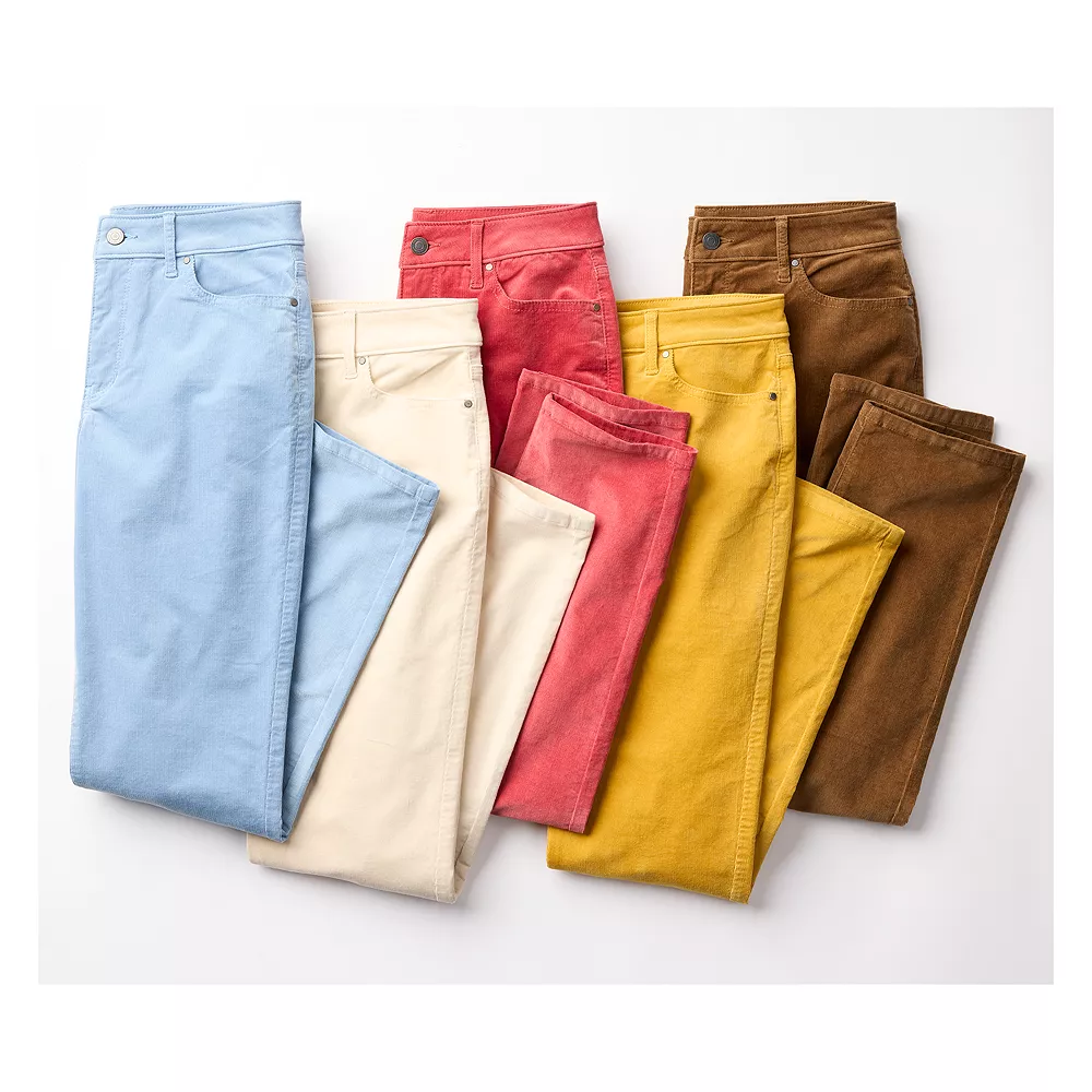 Women's Croft & Barrow® Straight-Leg Corduroy Pants - Image 3