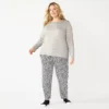 Plus Size Croft & Barrow® Long Sleeve Pajama Top & Pajama Pants Set