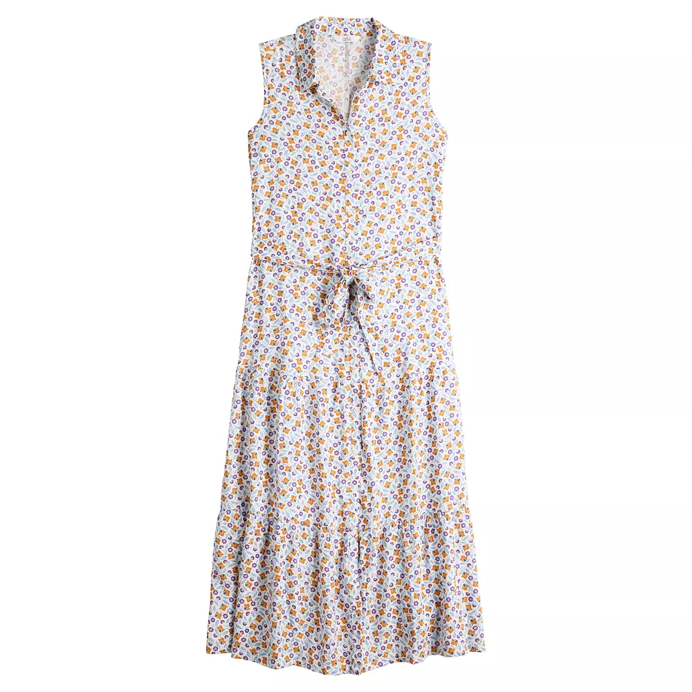 Women's Croft & Barrow® Sleeveless Maxi Shirtdress - Image 3