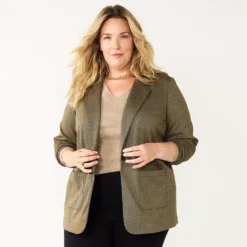 Plus Size Croft & Barrow® Comfort Stretch Blazer