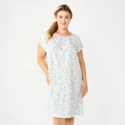Plus Size Croft & Barrow® Short Sleeve Cotton Nightgown
