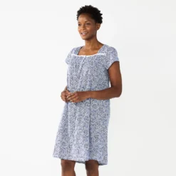 Petite Croft & Barrow® Short Sleeve Knit Nightgown