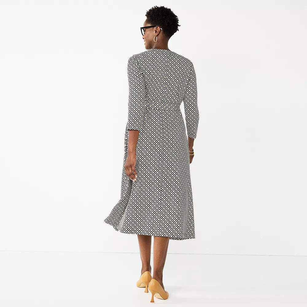 Women's Croft & Barrow® V-Neck Midi Dress - Image 2