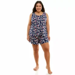 Women's Croft & Barrow® Luxe Pajama Tank & Pajama Shorts Sleep Set
